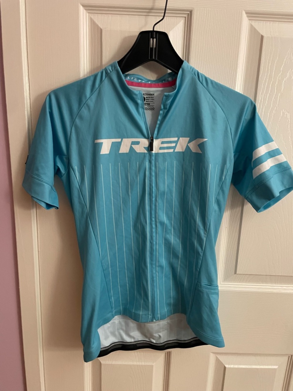 Trek Light Blue & Pink Cycling Jersey - Women's M